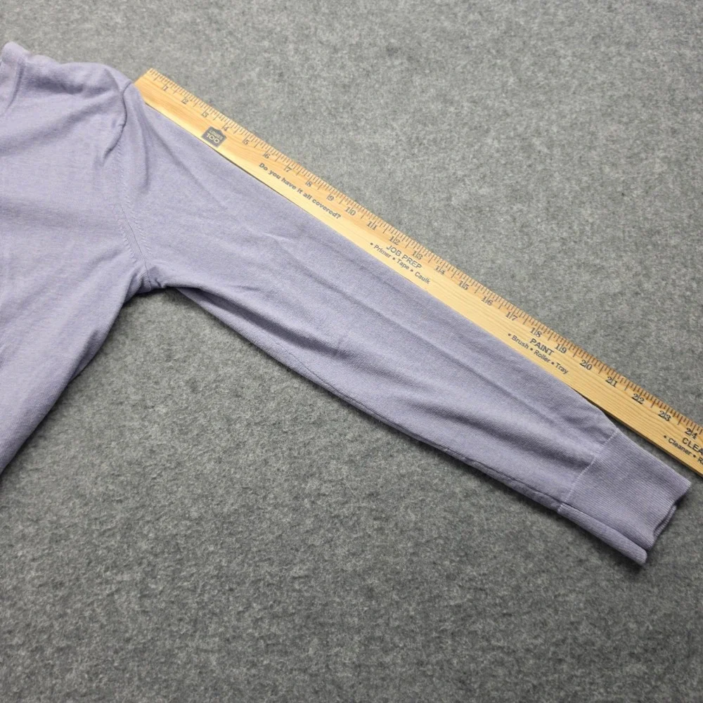 Banana Republic Luxury Blend Silk Cotton Cashmere V-Neck Sweater Purple Mens M